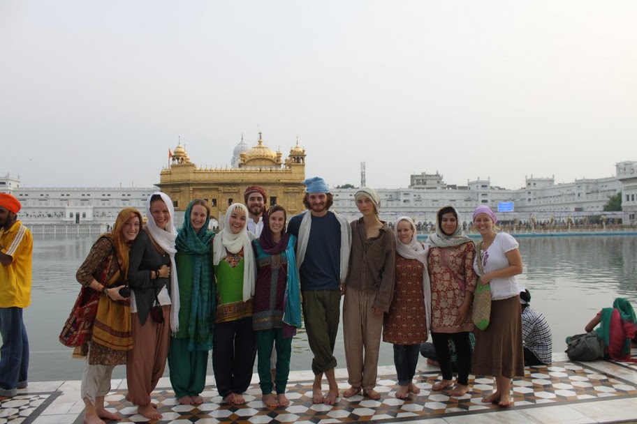 Loyola students at golden temple
