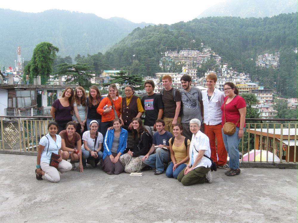 Ama Adhe with students