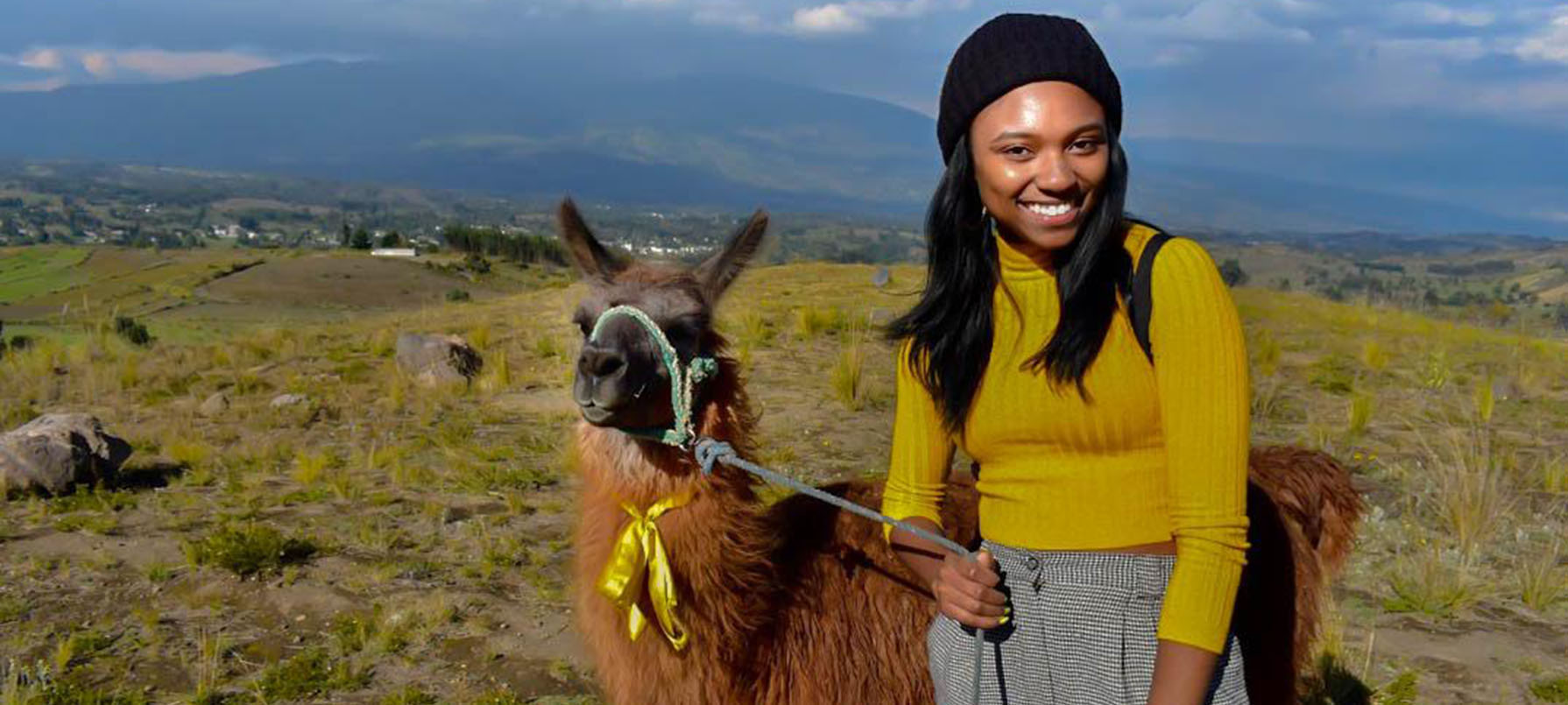 Lauryn with Llamas